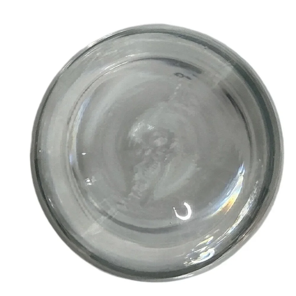 Vintage Etched Floral‎ Glass Decanter with Stopper Long Neck Clear Barware 15 in